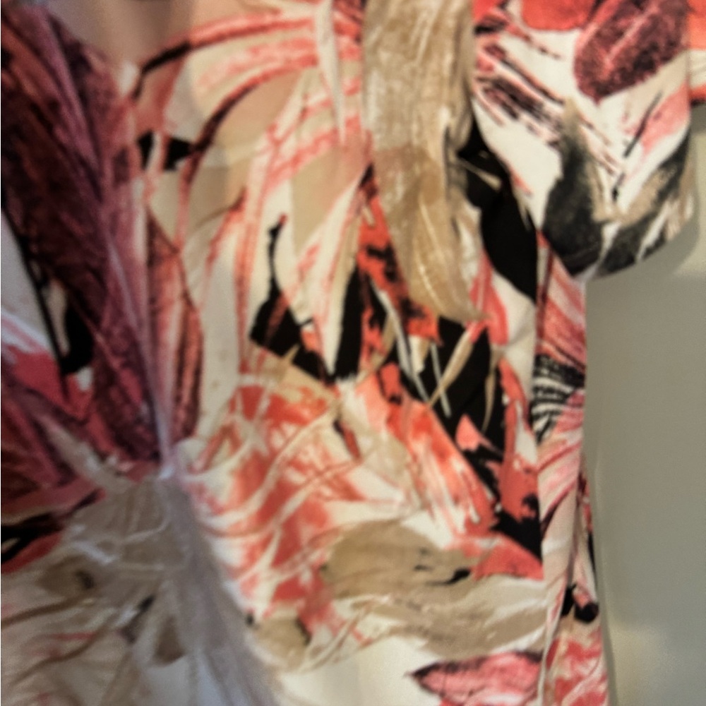 Link Women's Top with Pink and Black Floral Design - Picture 3 of 3